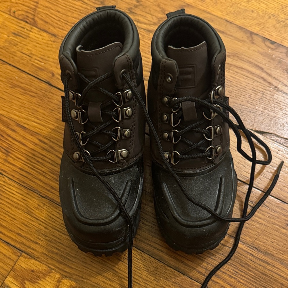 Fila Kids Black and Brown Boots